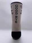 Ouija Board Socks by CRU SOX, back view.