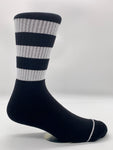 Prison Stripe Socks by CRU SOX, right view.